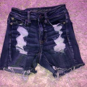 American Eagle jean distressed denim shorts